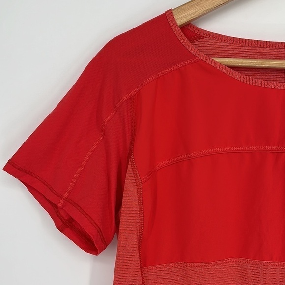 Lululemon Run: Fast Track Short Sleeve Top Love Red Size 12 - Picture 2 of 10